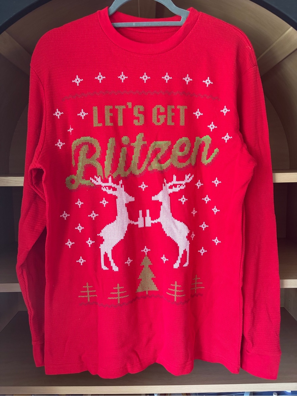 ✨$12✨Men’s “Let’s Get Blitzen” Long Sleeve Shirt | Large